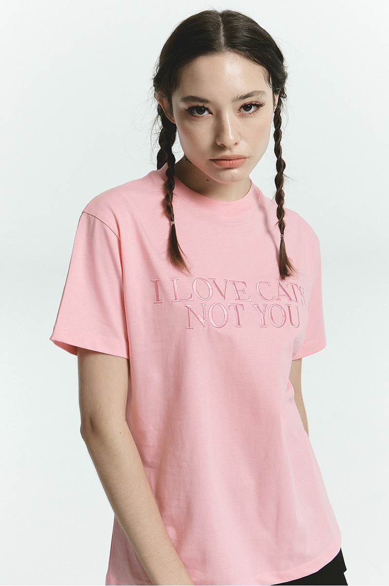 [IBB22WT03PK] I LOVE CATS NOT YOU WOMEN FIT T-SHIRTS