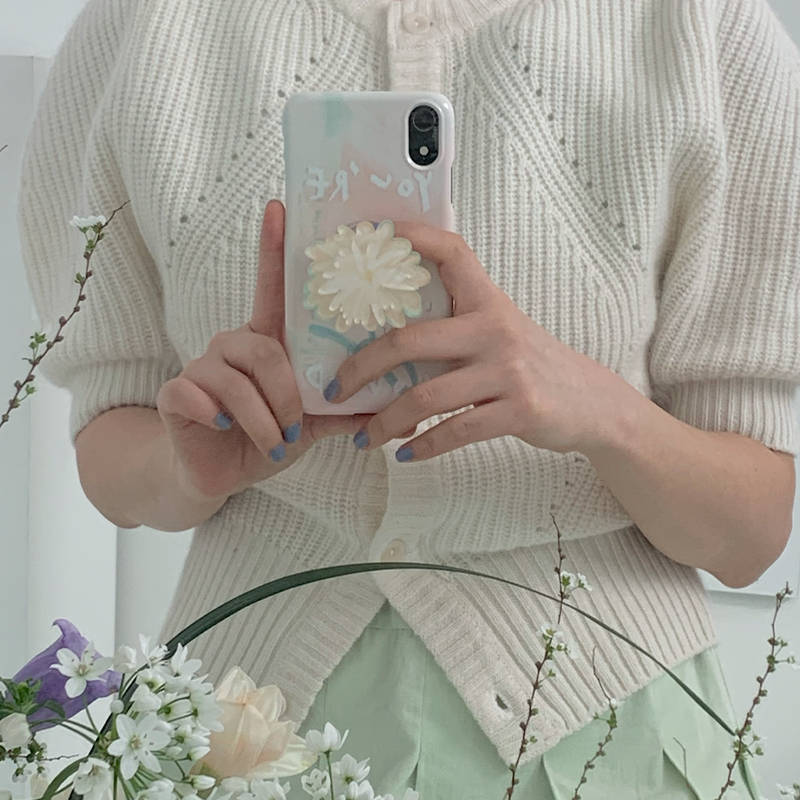 [セット] リーフシリーズ : スプリングブリーズフォンケース + ダンデライオンスマホグリップ