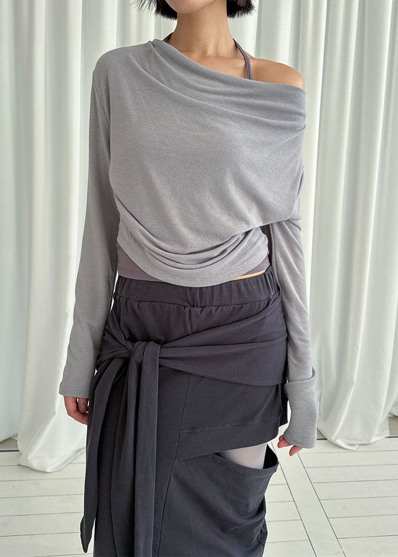 eon（イオエン）の「DRAPE LAYER TEE（Tops）」
