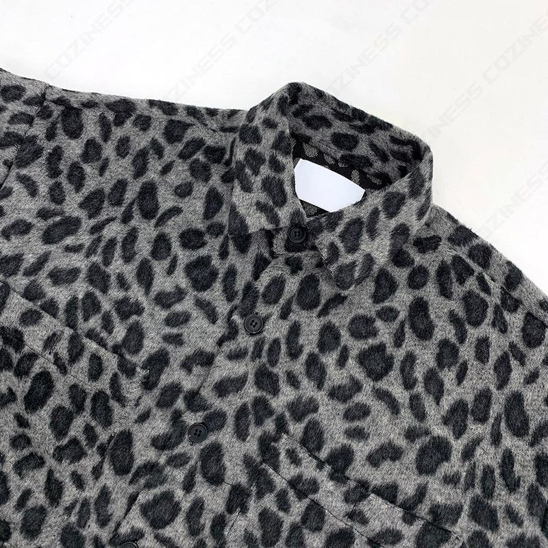 CR Wool Leopard Cropped Shirt (2 colors)