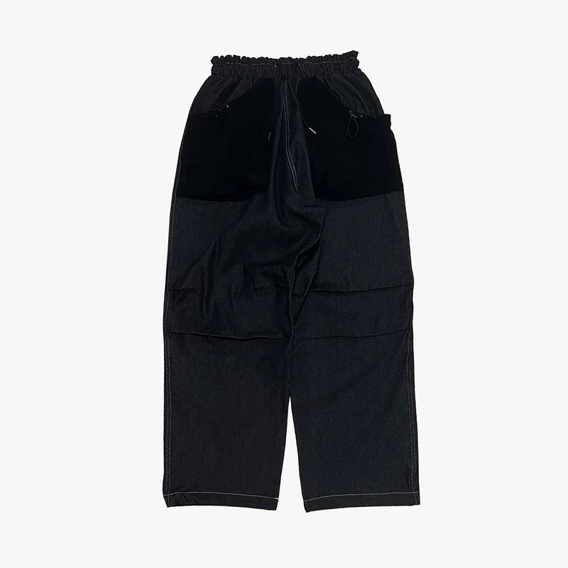 reverse Terry Pocket Denim Pants_black