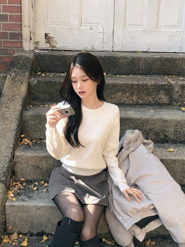 Daily Wool Loose Fit Round Knit (6color)