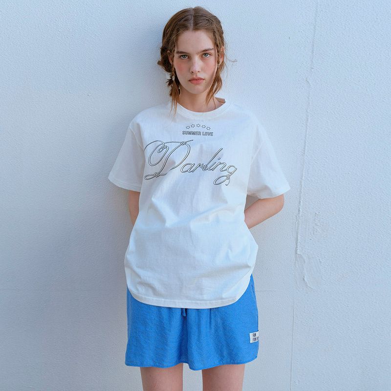OVERSIZE DARLING TEE, WHITE