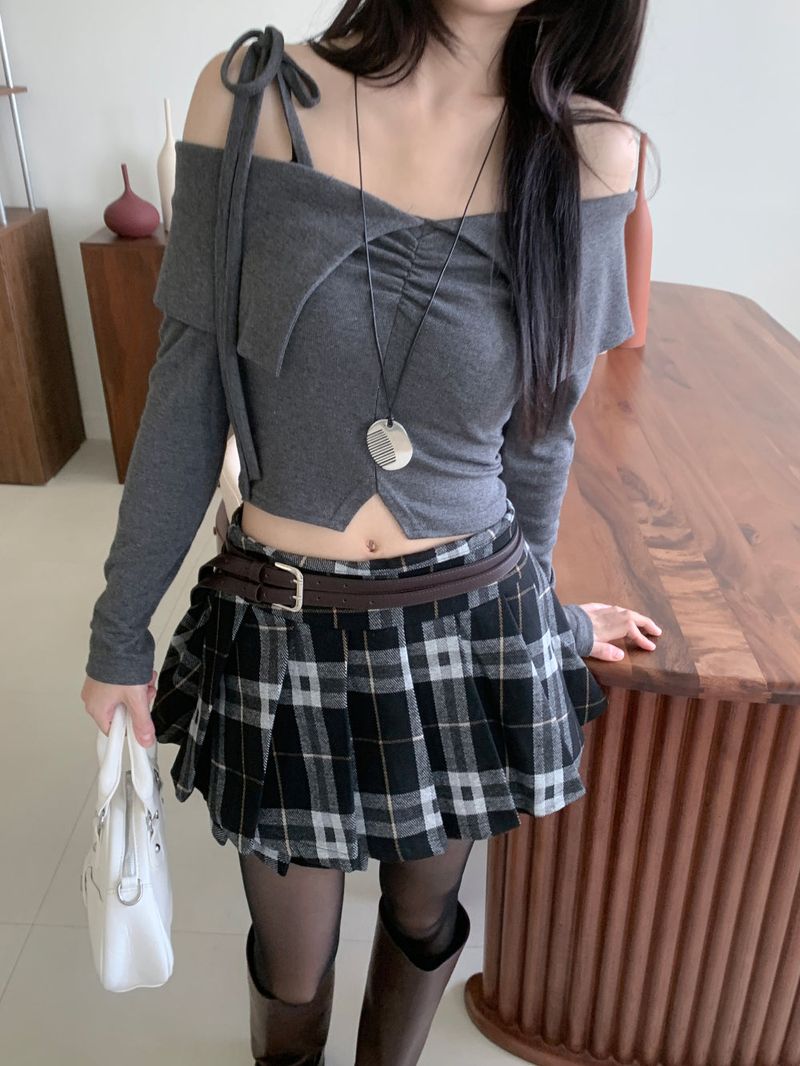 Dual Frame Double Line Leather Belt
