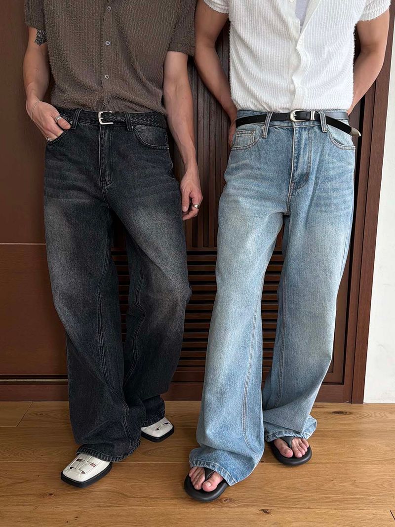 Standard flare denim pants(3color)
