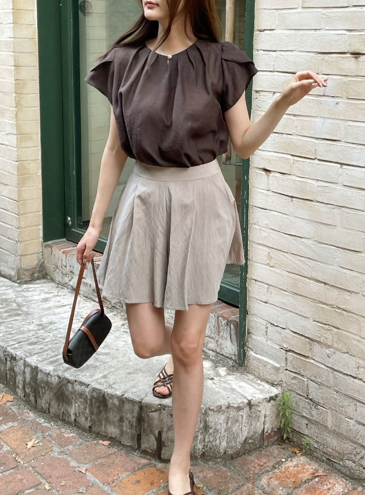 Sally Pintuck Pearl Button Tulip Blouse