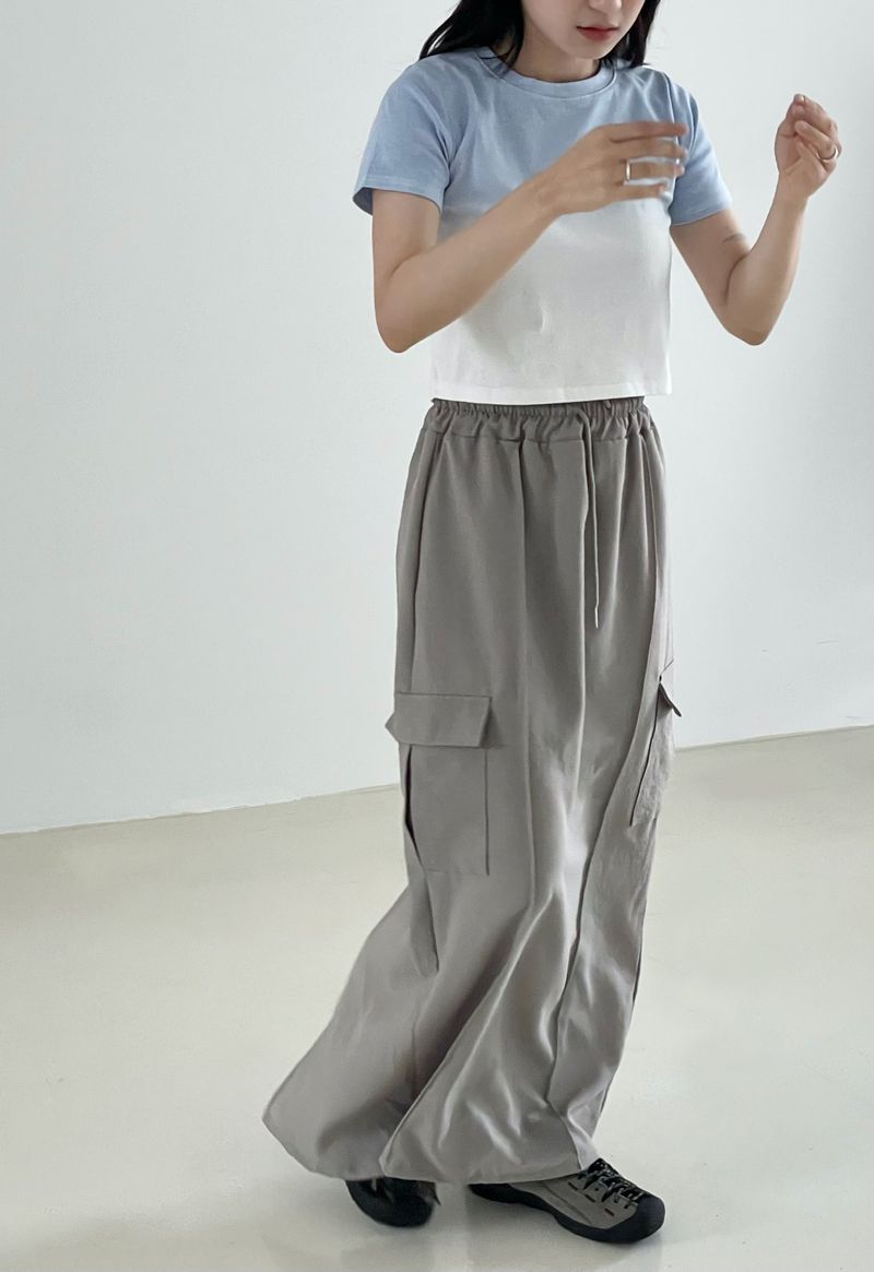 Cargo banding long skirt