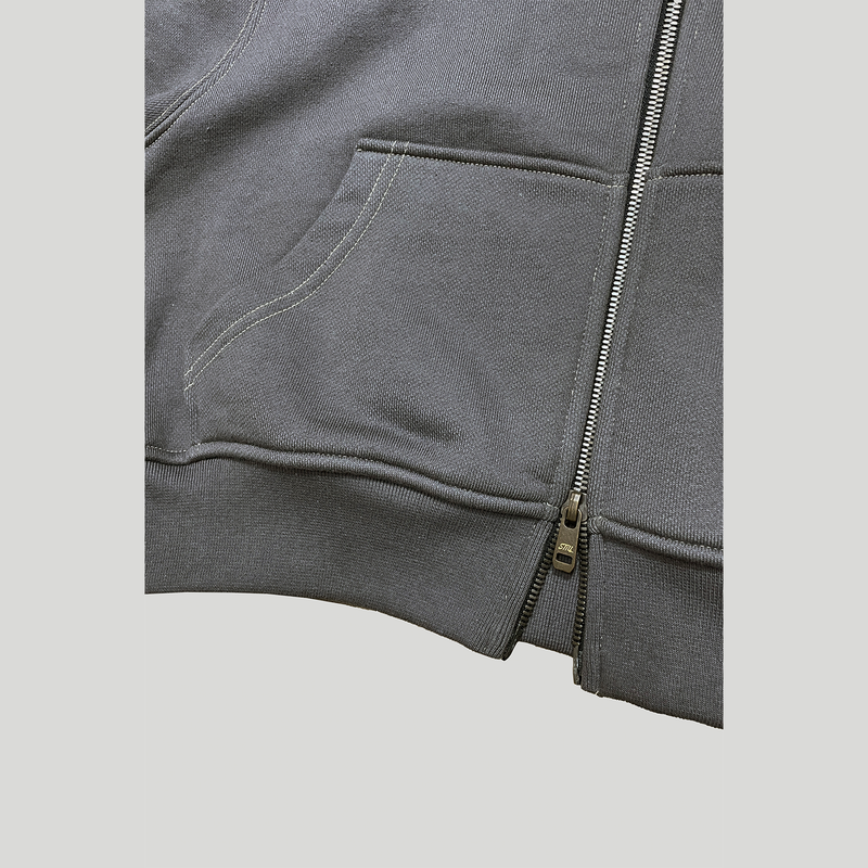 ANTIQUE ZIPPER CROP HOODIE