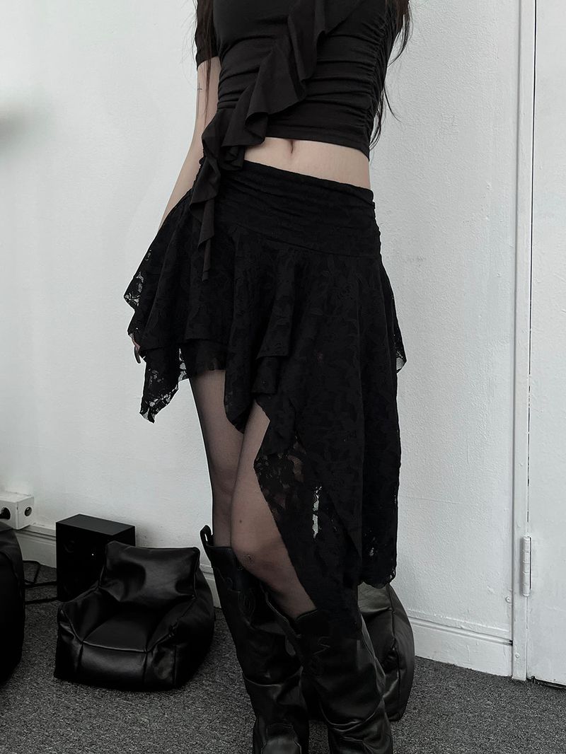 rose uncut skirt (2color)