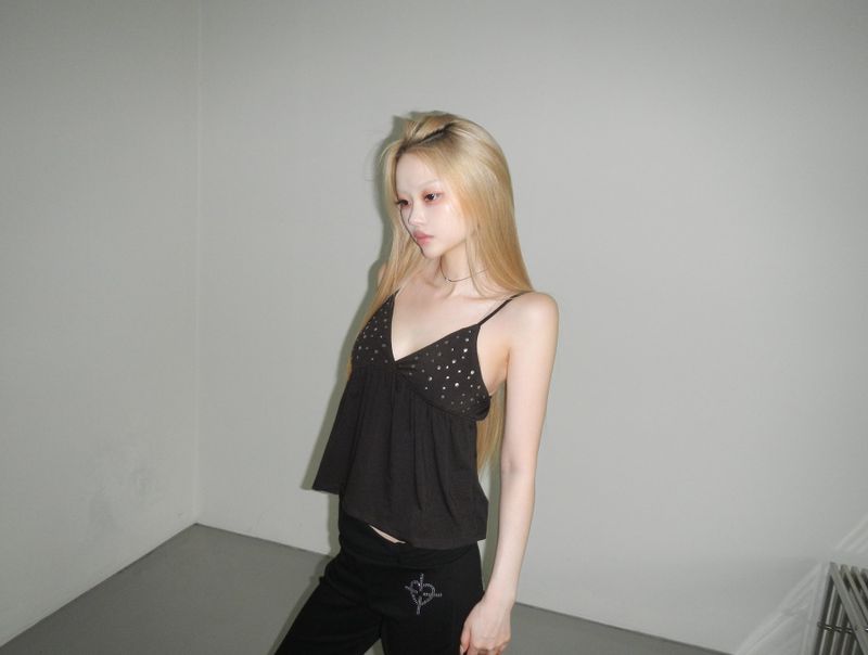 krish cubic  bustier top(2 color)