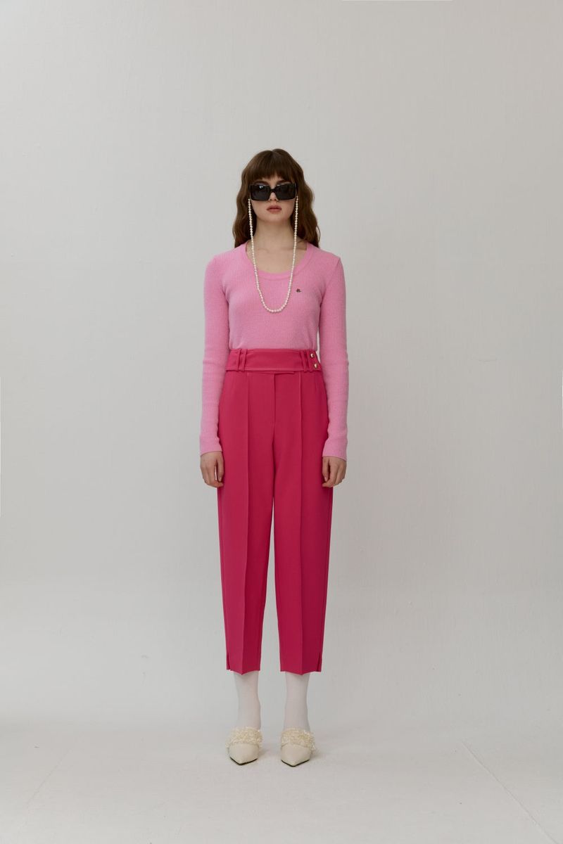 Pin tuck pants