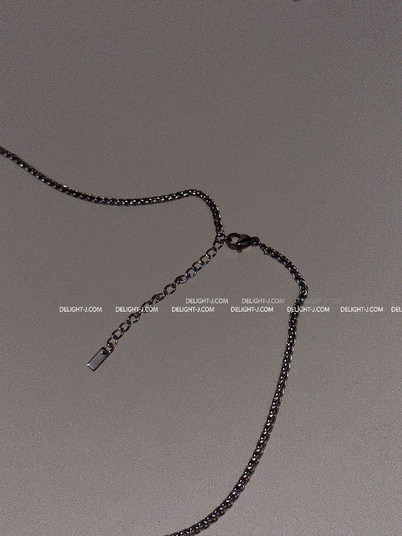 chrome surgical long-necklace