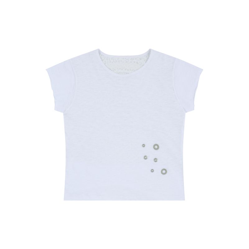 aldiyouu（アルディユー）の「Grunge Claw Leopard Eyelet Tee - White（Tops）」