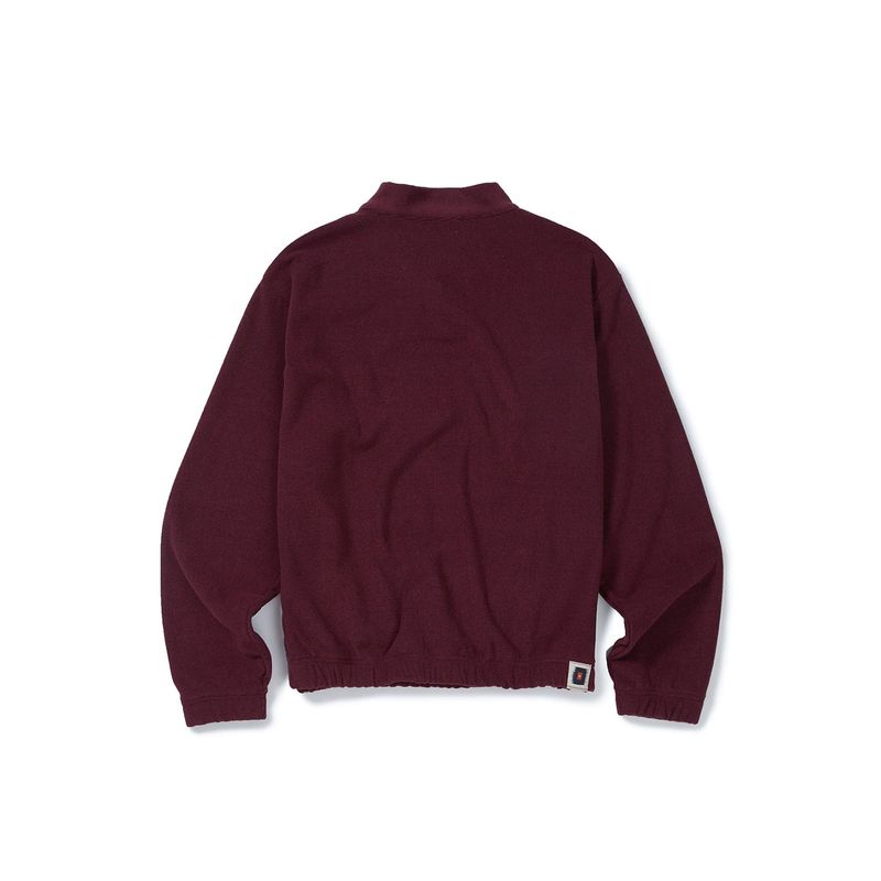 Surface fleece pullover / Rust wine