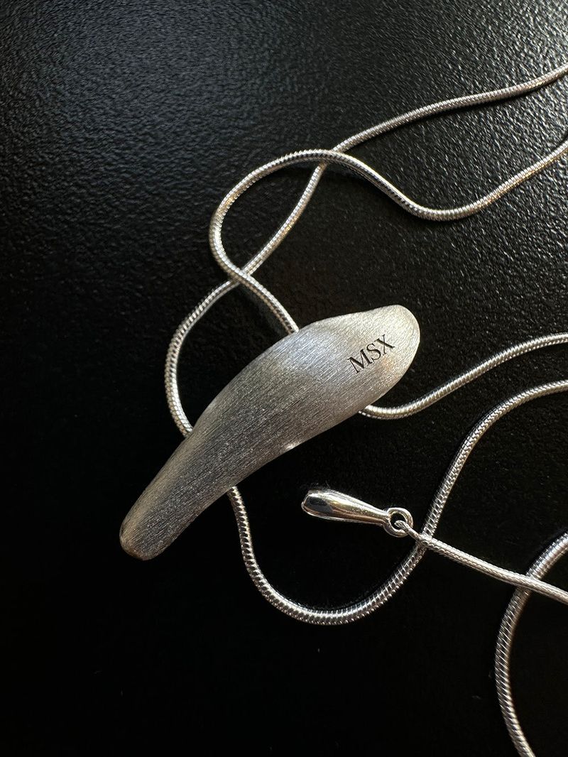 [925silver] Nars string necklace