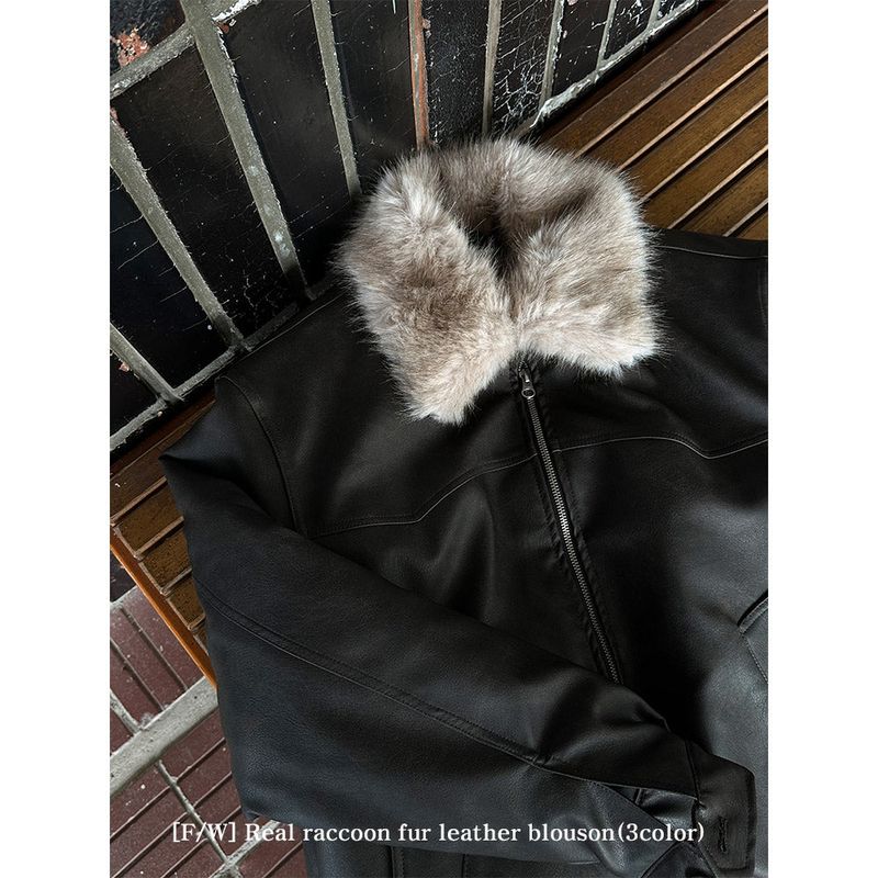 LAURANT（ロラン）の「[F/W]リアルラクーンファーレザーブルゾン(3色)（ジャケット/アウター）」