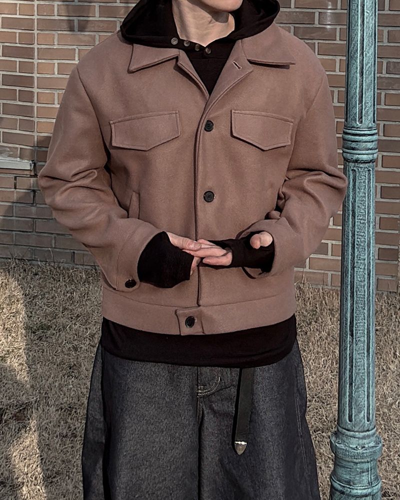 Riel Wool Cropped Jacket