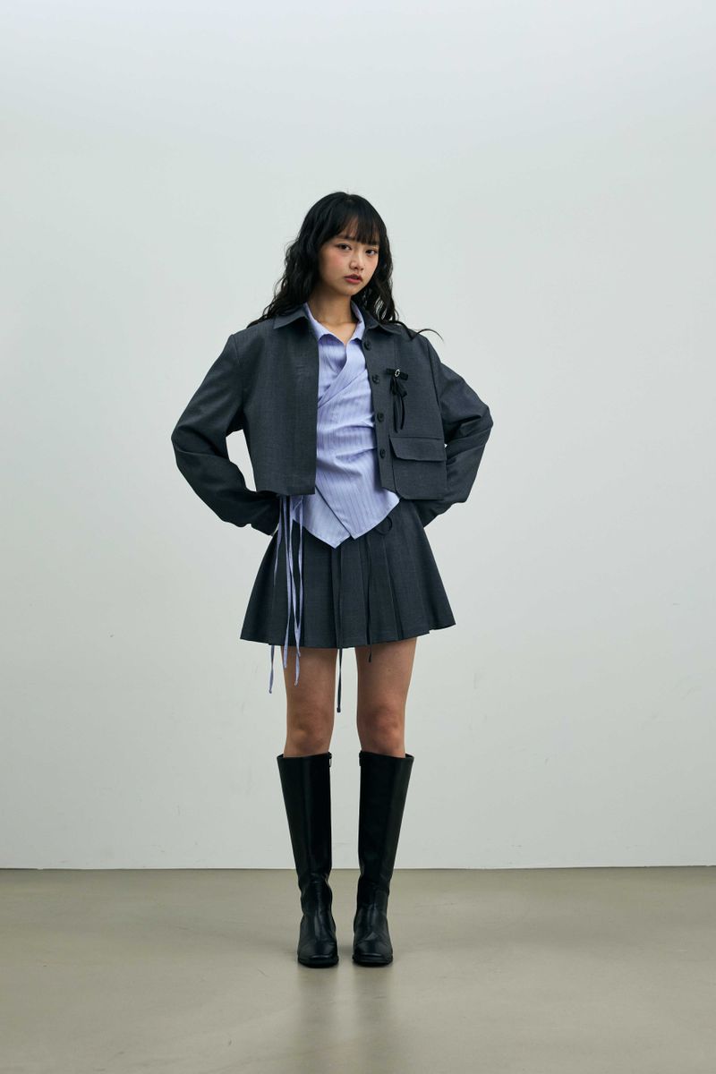 MILD CROP BLAZER / CHARCOAL