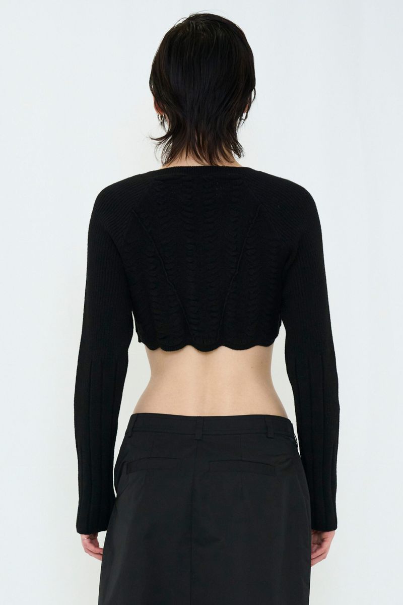 KNIT BOLERO CARDIGAN