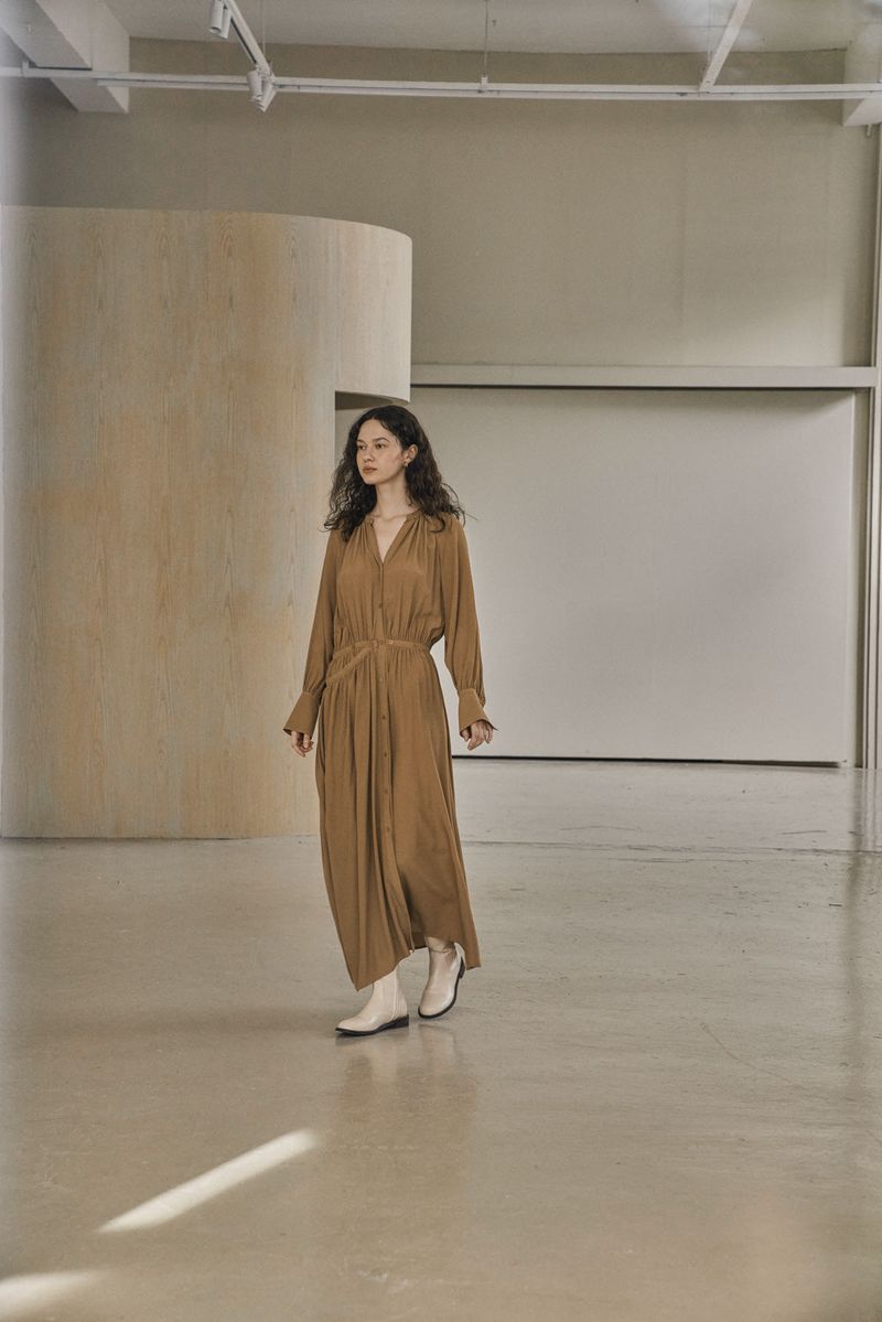 MYTHIC DRESS_CAMEL