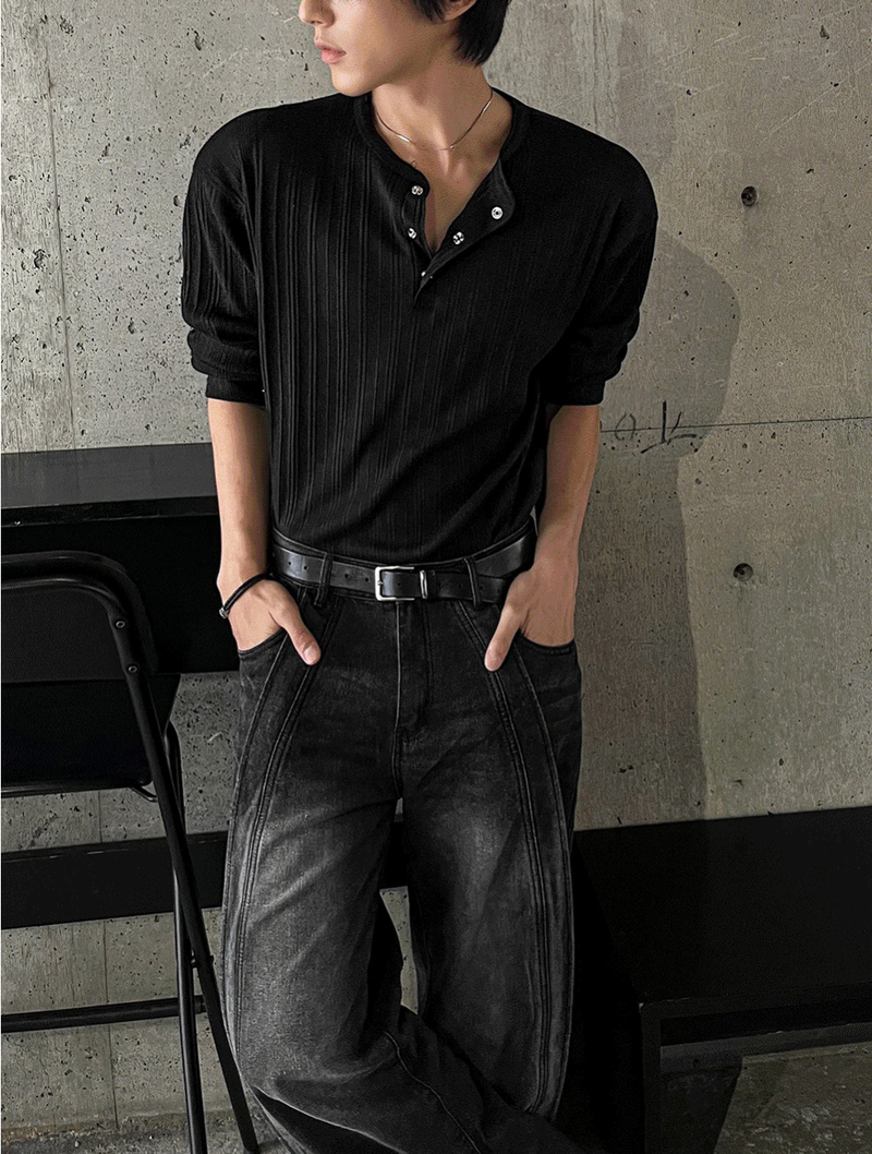 Fabien corduroy henly-neck