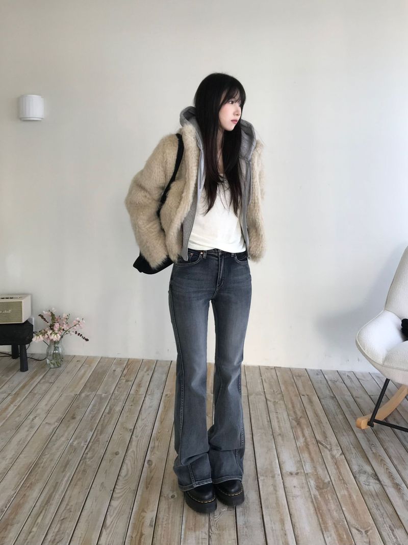 Perry High-Neck Fur Jacket (one color)