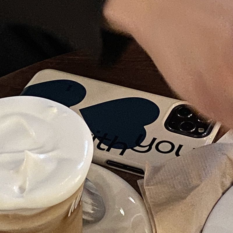 dive with you lettering case ivory