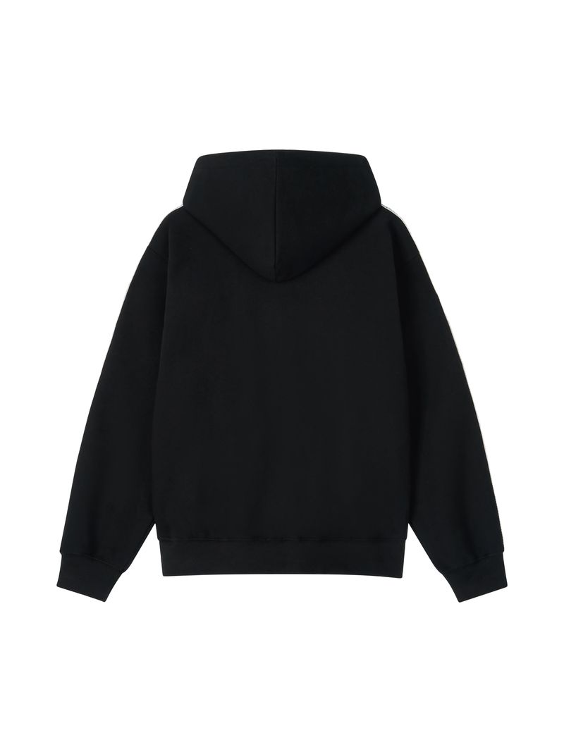 Asel Hooded zip-up Arc Black