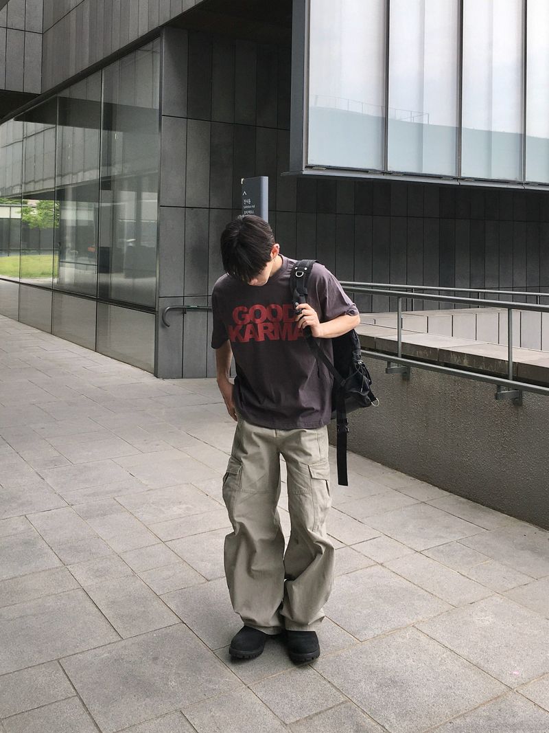 Barz Cut Curved Wide Pants 4C