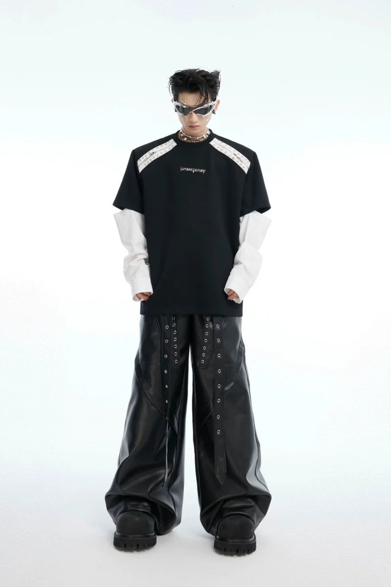 Deconstructed Colorblock Shirt-Tee