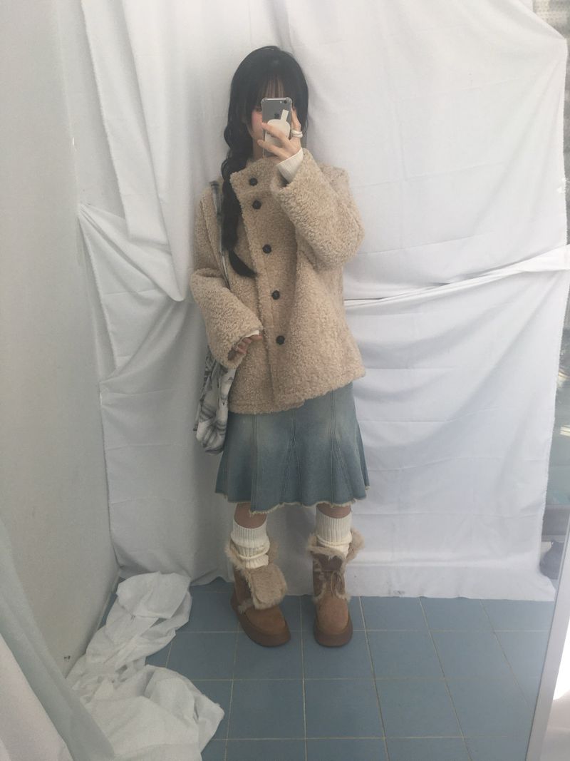 Suede Rabbit Fur Boots