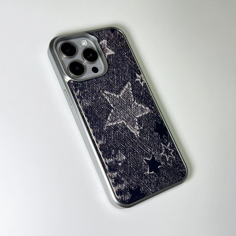 Faded Denim Stardust Phone Case Brown (SV_Epoxy)