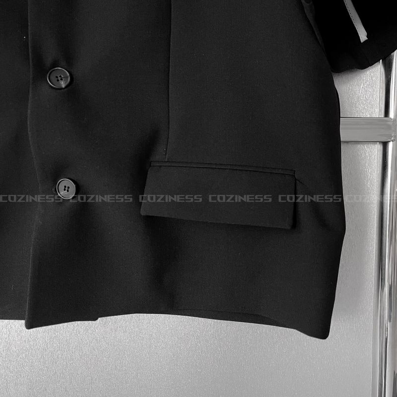 CR Clock Stan Collar Half Crop Jacket (2 colors)