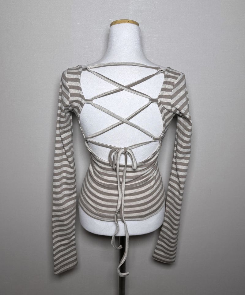 Backless Striped Top (2colors)
