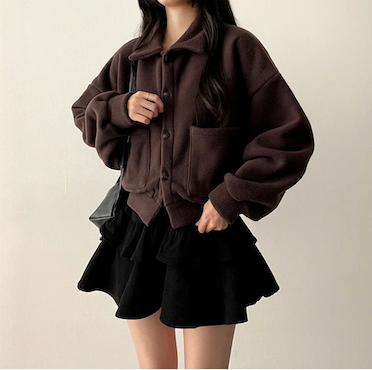 Mori soft fleece pocket jacket