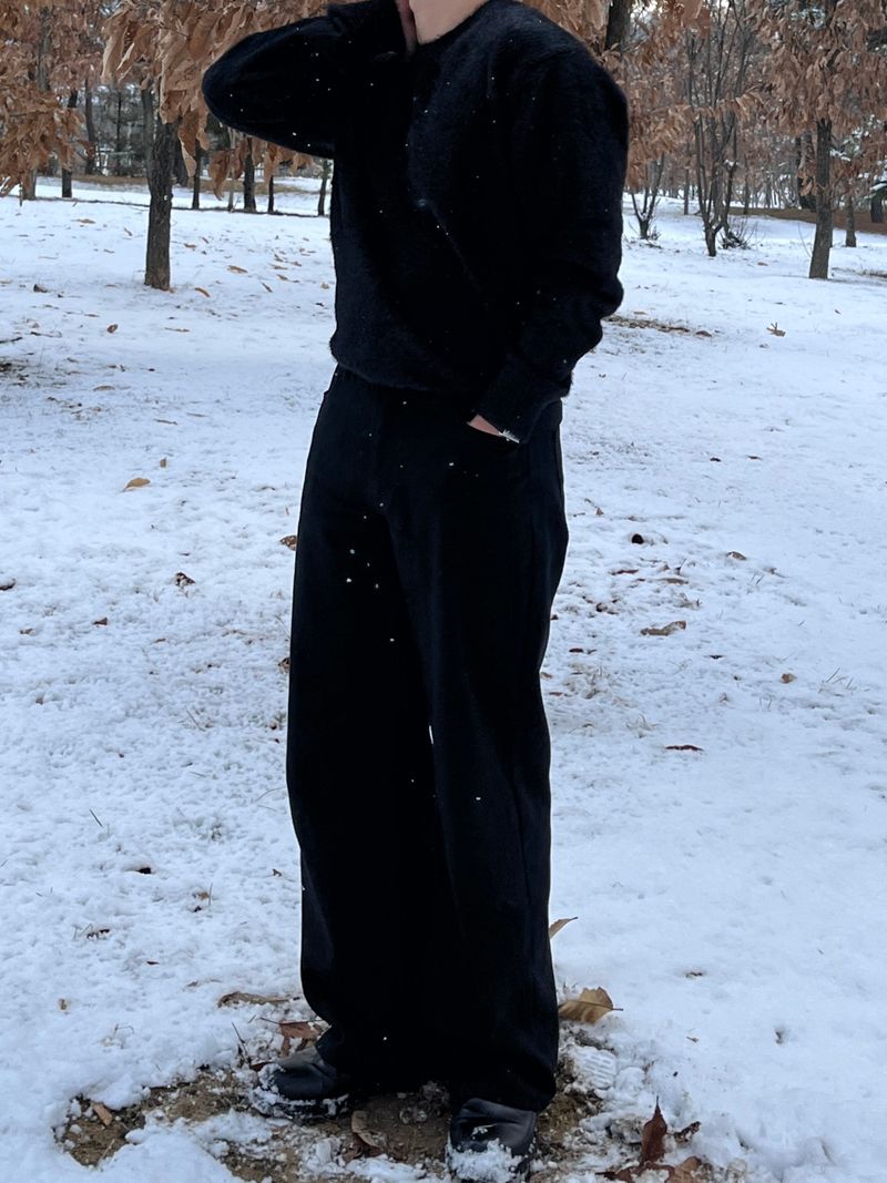 Mensfloor（メンズフロア）の「Angora round knitwear（Tops）」