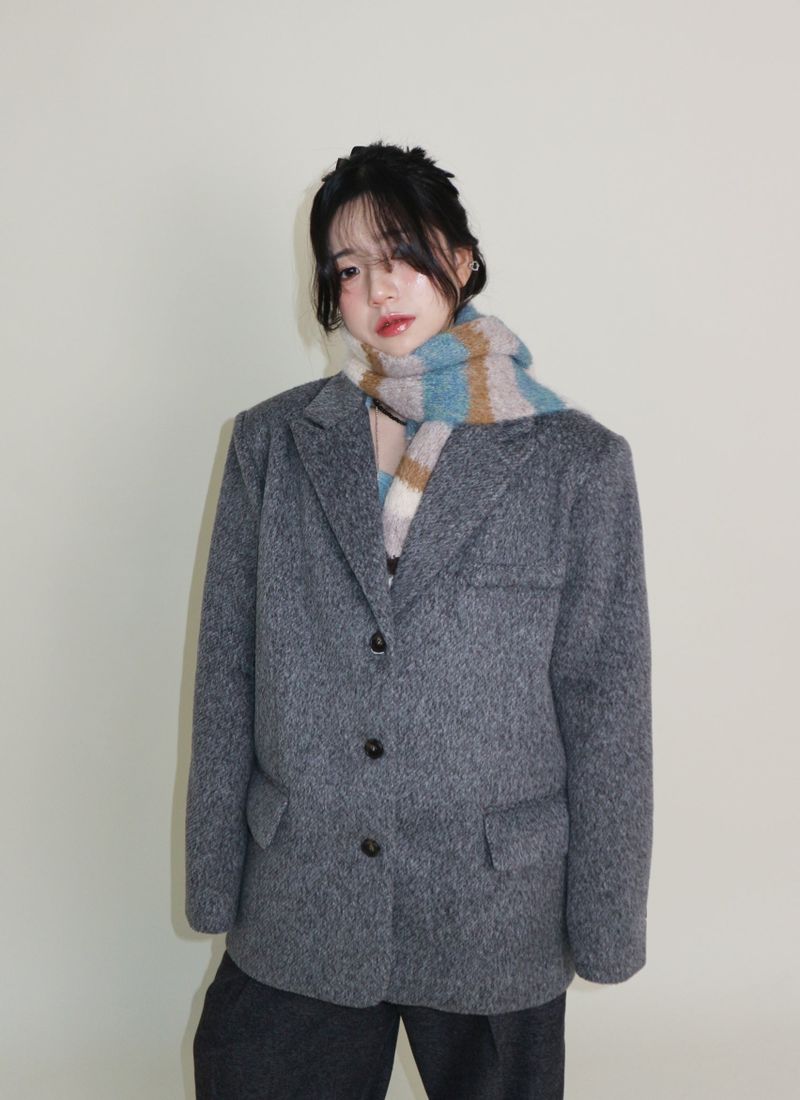 Winter Alpaca Formal Single Jacket (Wool Jacket) (Lining 2 Ounces)