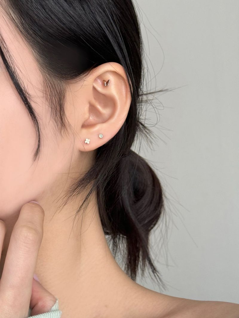 [3 set] Greenity Butterfly Piercing Set