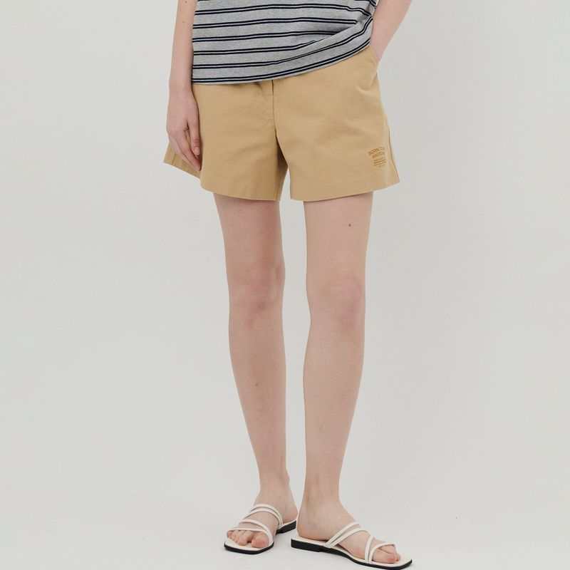 AWE BORN US（アボンアス）の「LETTERING PRINT SHORTS [BEIGE]（Pants）」
