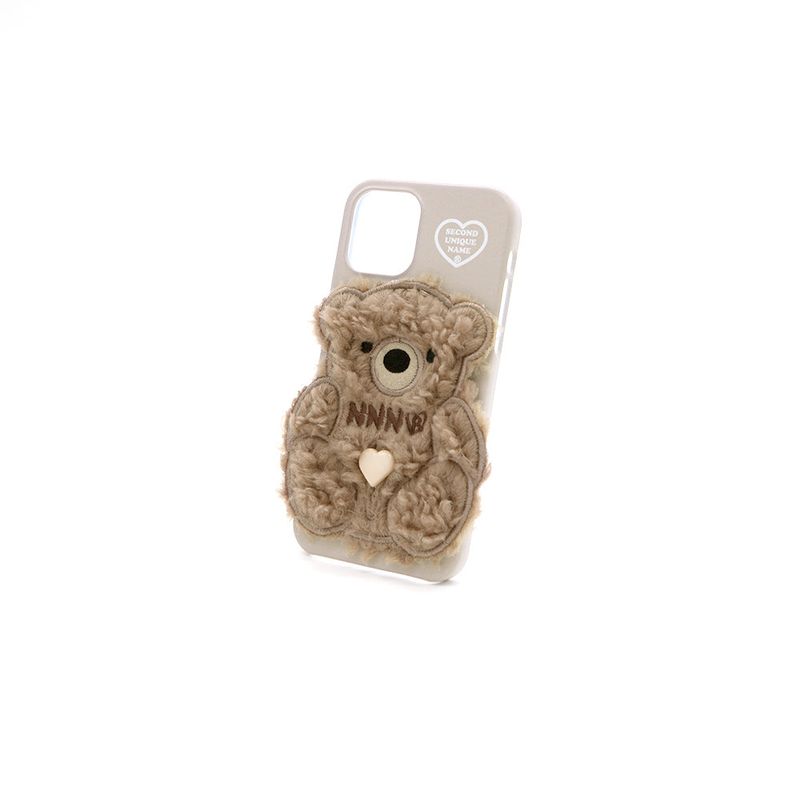 SUN CASE PATCH FLEECE BEAR MOCHA CREAM