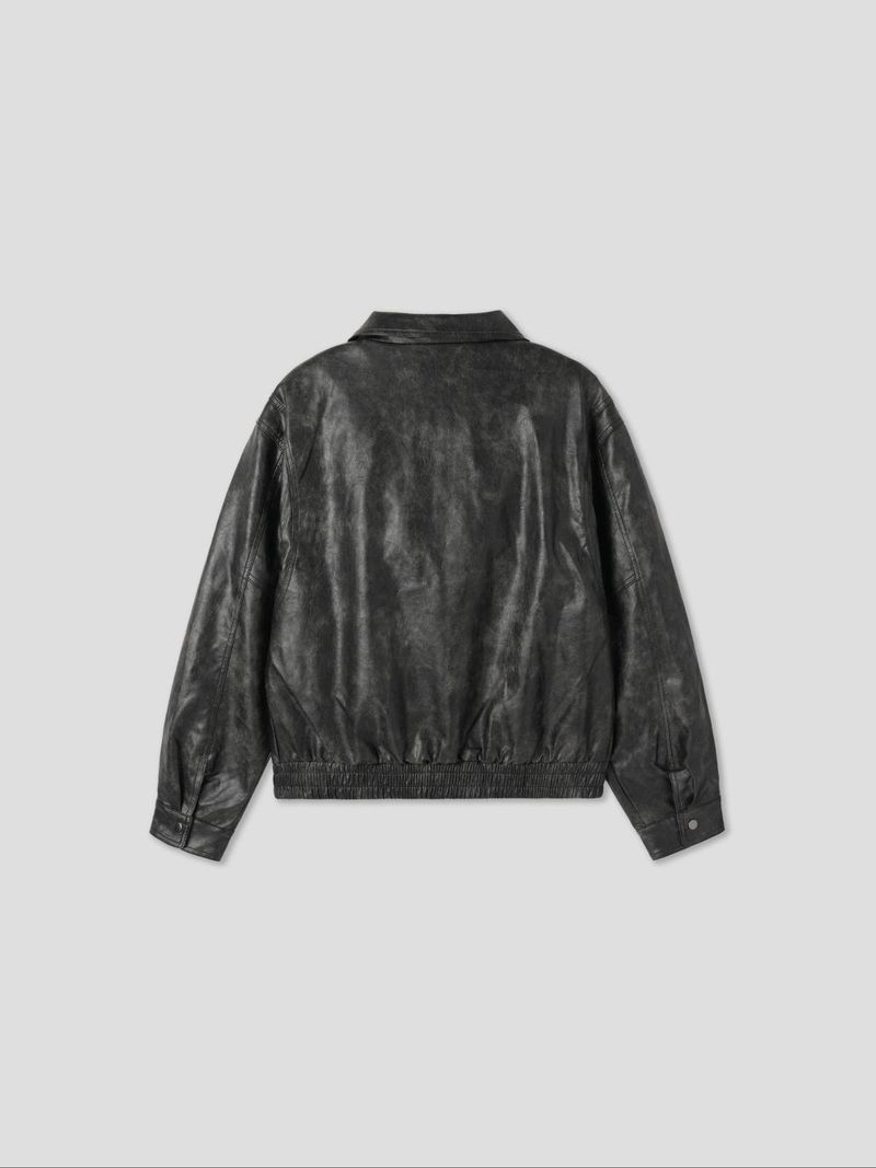 Vintage Curve Leather Jacket