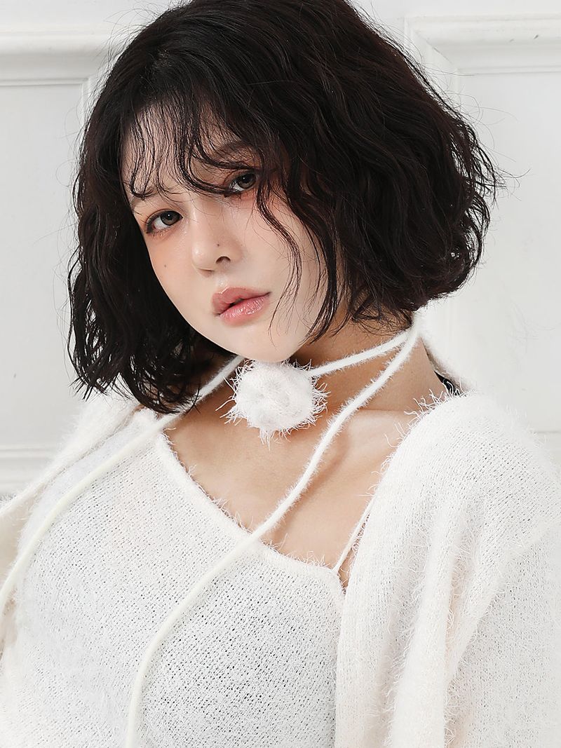 Rose Fur String Choker