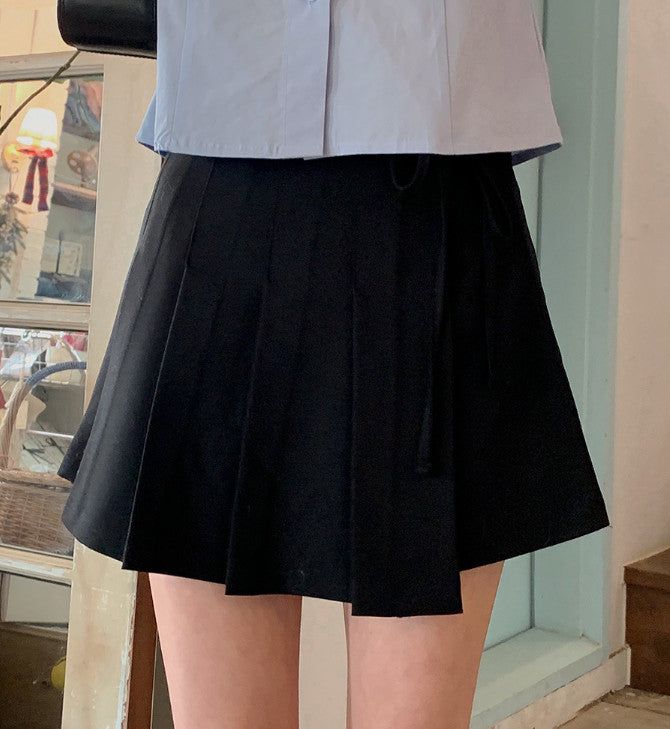 SHOPPERLAND（ショッパーランド）の「WT Pleated Wrapped Mini Skirt (2color)（Skirts）」