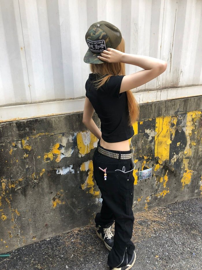 Cyber Black Zip Pants
