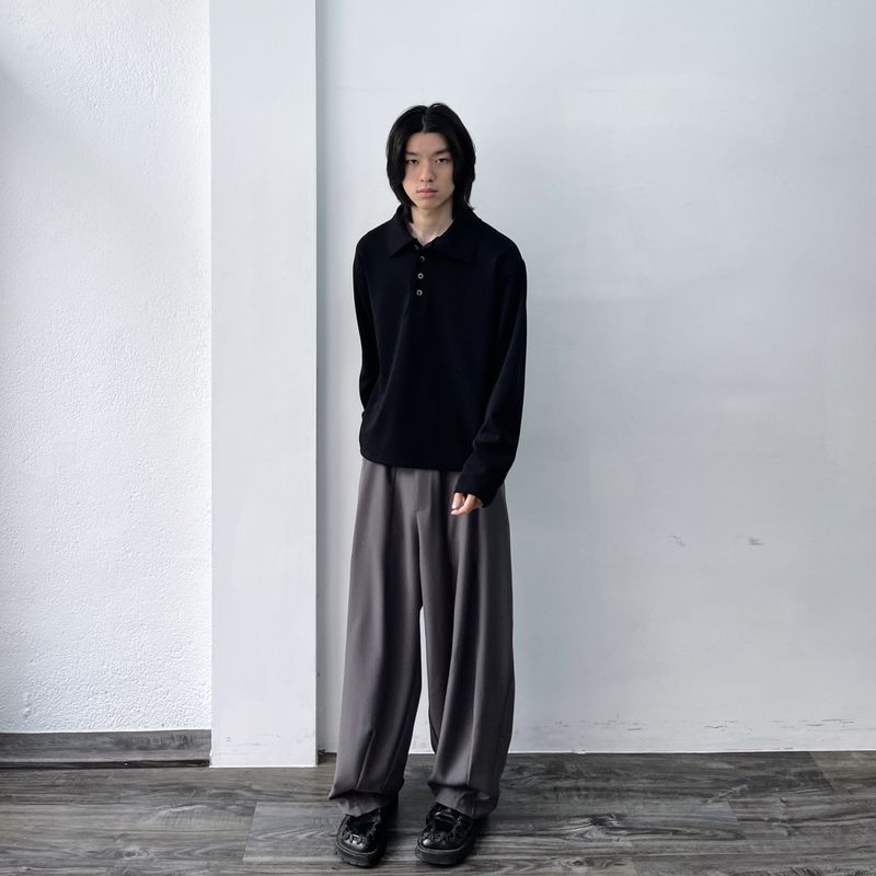 2-Way Stand Collar Long Sleeve