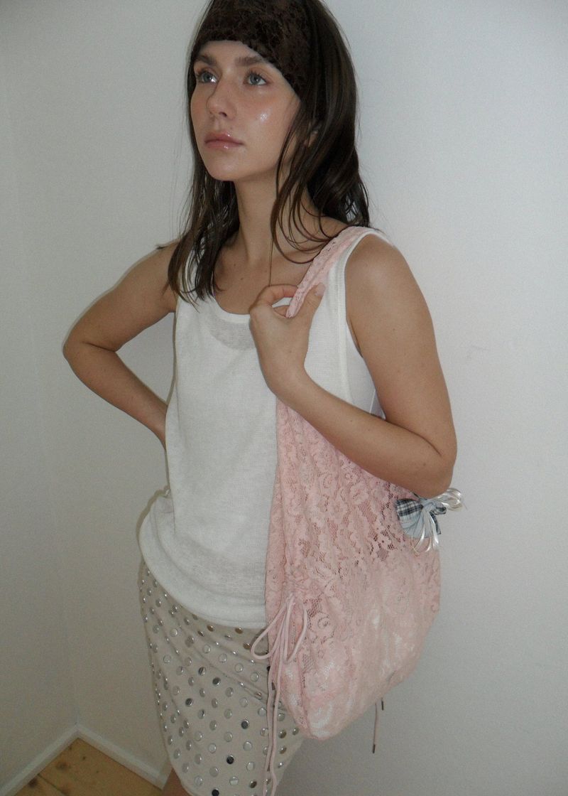 Linen Shirring Sleeveless Top_Ivory