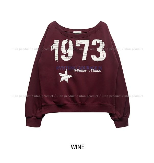 Benki Vintage One-Shoulder Sweatshirt