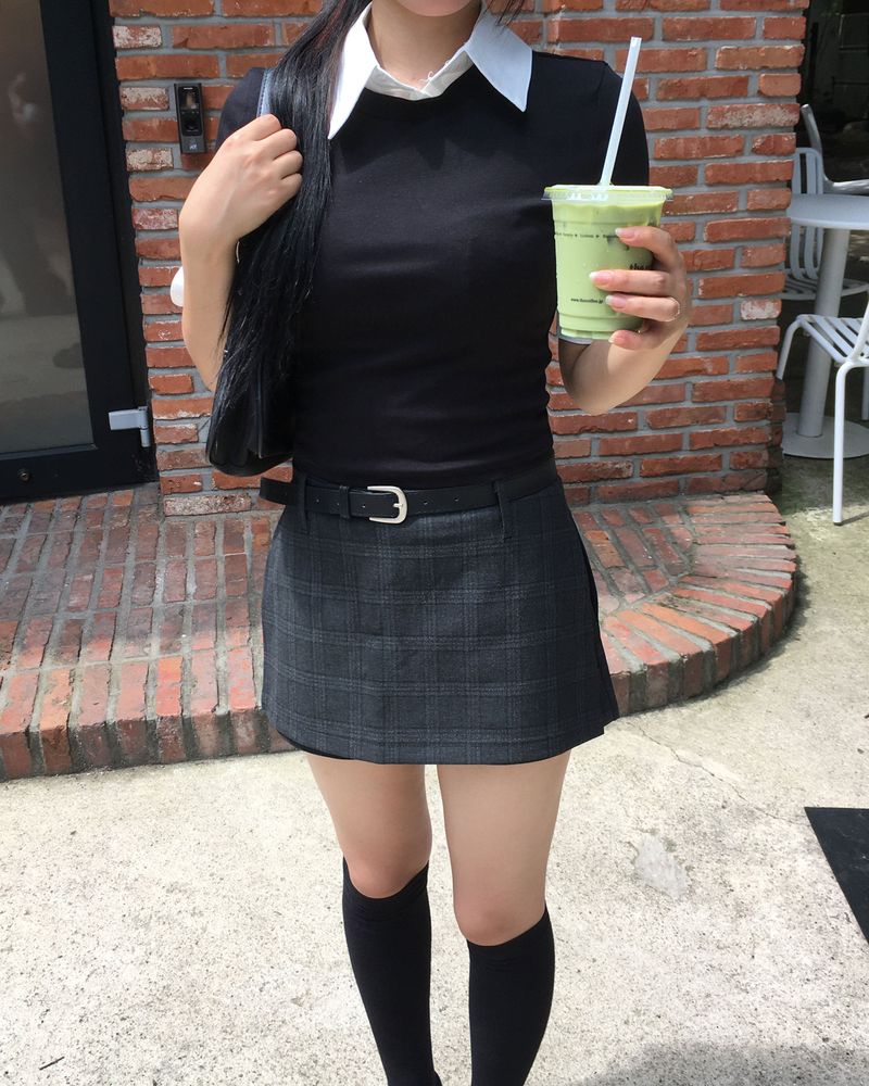 kyoive(コイブ)の「Check wrap skirt pants (belt set)(Skirts)」