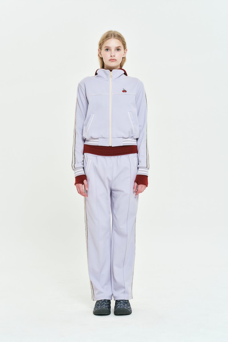 CHERRY LACE POINT CROP TRACK JUMPER [SKY]