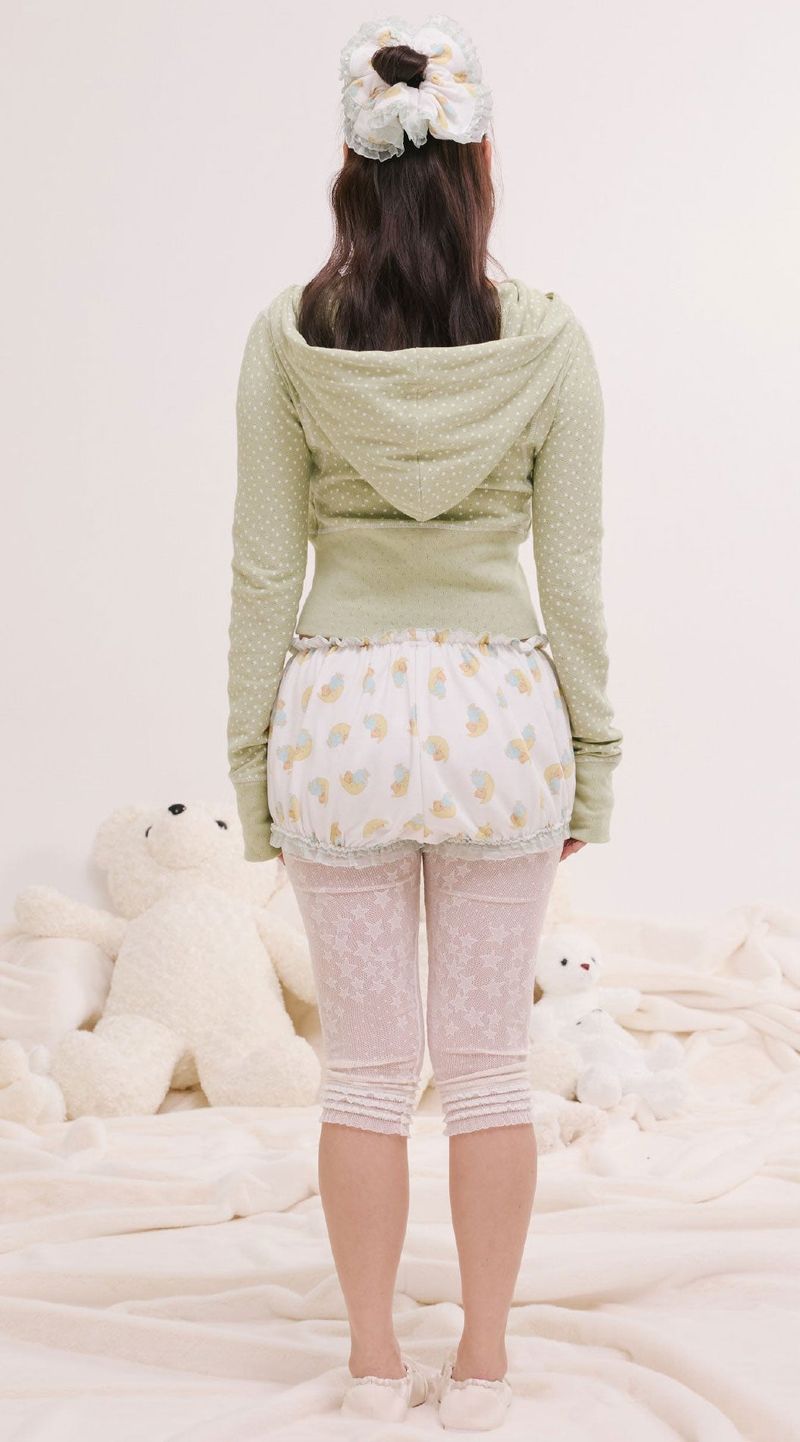 moon bear pumpkin shorts ivory